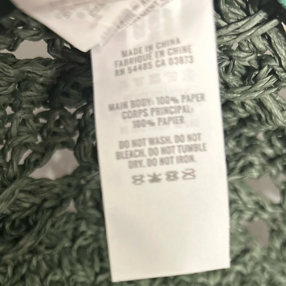 NWT Aerie Olive Crochet Sun Hat